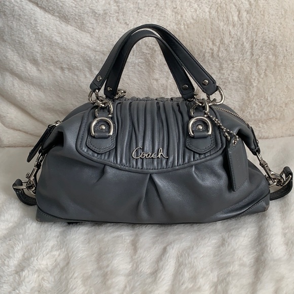 Coach Handbags - Coach Ashley Ruched Leather Satchel H1169-F17647
